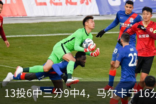 13投6中三分9中4，马尔卡宁16分6板仍难救主